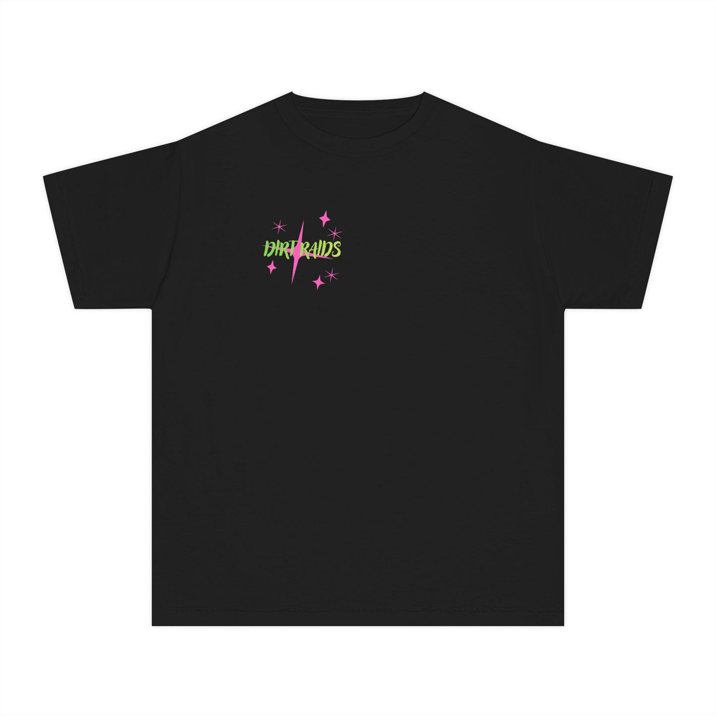 Youth Dirt Rides Tee — Neon Motocross Graphic Shirt